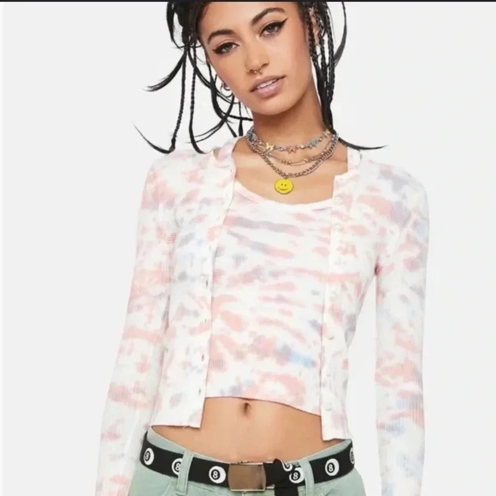 Tank & sweater tie dye set